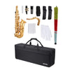 VEVOR Tenor Saxophone, B Flat, Professional Brass Saxophone Beginner Kit with Carrying Case, Mouthpiece, Straps, Cleaning Cloth, Gloves, Neck Strap, 23 Keys Tenor Sax Kit, for Beginners Students, Gold