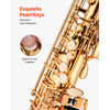 VEVOR Alto Saxophone, E Flat, Brass Saxophone Beginner Kit with Carrying Case, Mouthpiece, Straps, Cleaning Cloth Rod, Gloves, Grease, Neck Strap, 23 Keys Alto Sax Kit, for Beginners Students, Gold