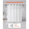 VEVOR No Hook Shower Curtain, 2-in-1 Waterproof Waffle Weave Shower Curtains, 240 GSM Curtain with Snap-in Liner, See-Through Window, and Magnets, for Bathroom Showers & Bath Tubs, 74x71 in (White)