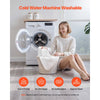 VEVOR No Hook Shower Curtain, 2-in-1 Waterproof Waffle Weave Shower Curtains, 240 GSM Curtain with Snap-in Liner, See-Through Window, and Magnets, for Bathroom Showers & Bath Tubs, 74x71 in (White)
