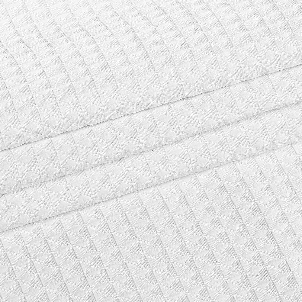 VEVOR No Hook Shower Curtain, 2-in-1 Waterproof Waffle Weave Shower Curtains, 240 GSM Curtain with Snap-in Liner, See-Through Window, and Magnets, for Bathroom Showers & Bath Tubs, 74x71 in (White)