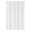 VEVOR No Hook Shower Curtain, 2-in-1 Waterproof Waffle Weave Shower Curtains, 240 GSM Curtain with Snap-in Liner, See-Through Window, and Magnets, for Bathroom Showers & Bath Tubs, 74x71 in (White)