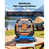 VEVOR Misting Fan, 2400RPM Motor Camping Misting Fan, Mister Cooling Fans with 3.17 gal Water Tank, 20000mAh Battery, 4-Speed Wind & 3 Lighting Modes, Water Cooling Fans for Indoor, Outdoor, Patio