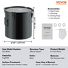 VEVOR Fryer Grease Bucket, 8 Gal Oil Disposal Caddy Stainless Steel Fryer Oil Bucket Rust-Proof Coating, Oil Transport Container with Lid, Lock Clips, Filter Bag for Hot Cooking Oil Filtering, Black