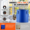 VEVOR Fryer Grease Bucket, 10 Gal Oil Disposal Caddy Carbon Steel Fryer Oil Bucket with Rust-Proof Coating, Oil Transport Container with Lid, Lock Clips, Filter Bag for Hot Cooking Oil Filtering, Blue