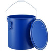 VEVOR Fryer Grease Bucket, 6 Gal Oil Disposal Caddy Carbon Steel Fryer Oil Bucket with Rust-Proof Coating, Oil Transport Container with Lid, Lock Clips, Filter Bag for Hot Cooking Oil Filtering, Blue