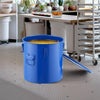 VEVOR Fryer Grease Bucket, 8 Gal Oil Disposal Caddy Carbon Steel Fryer Oil Bucket with Rust-Proof Coating, Oil Transport Container with Lid, Lock Clips, Filter Bag for Hot Cooking Oil Filtering, Blue