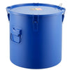 VEVOR Fryer Grease Bucket, 8 Gal Oil Disposal Caddy Carbon Steel Fryer Oil Bucket with Rust-Proof Coating, Oil Transport Container with Lid, Lock Clips, Filter Bag for Hot Cooking Oil Filtering, Blue