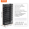 VEVOR File Wall Rack, One-Piece 10 Pockets Mesh Wall File Holder, Wall Mounted Magazine Mail Paper & Document Storage Folder, Metal Wall File Organizer with Nametag Label, for Office Home & School