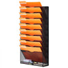 VEVOR File Wall Rack, One-Piece 10 Pockets Mesh Wall File Holder, Wall Mounted Magazine Mail Paper & Document Storage Folder, Metal Wall File Organizer with Nametag Label, for Office Home & School
