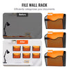 VEVOR File Wall Rack, Six-Piece 1 Pocket Mesh Wall File Holder, Wall Mounted Magazine Mail Paper & Document Storage Folder, Metal Wall File Organizer with Nametag Label, for Office Home & School