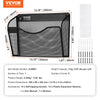 VEVOR File Wall Rack, Six-Piece 1 Pocket Mesh Wall File Holder, Wall Mounted Magazine Mail Paper & Document Storage Folder, Metal Wall File Organizer with Nametag Label, for Office Home & School