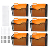 VEVOR File Wall Rack, Six-Piece 1 Pocket Mesh Wall File Holder, Wall Mounted Magazine Mail Paper & Document Storage Folder, Metal Wall File Organizer with Nametag Label, for Office Home & School
