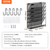 VEVOR File Wall Rack, One-Piece 6 Pockets Mesh Wall File Holder, Wall Mounted Magazine Mail Paper & Document Storage Folder, Metal Wall File Organizer with Nametag Label, for Office Home & School