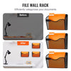 VEVOR File Wall Rack, Three-Piece 1 Pocket Mesh Wall File Holder, Wall Mounted Magazine Mail Paper & Document Storage Folder, Metal Wall File Organizer with Nametag Label, for Office Home & School