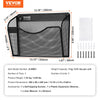 VEVOR File Wall Rack, Three-Piece 1 Pocket Mesh Wall File Holder, Wall Mounted Magazine Mail Paper & Document Storage Folder, Metal Wall File Organizer with Nametag Label, for Office Home & School