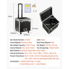 VEVOR Portable File Storage Box, 15.6 x 12.6 x 15 inch Internal Chest Size, Locking Mobile Business Case with Telescopic Handle, Hand pull File Case for Office Home, Offices, Hospitals, Banks