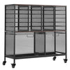 VEVOR Rolling File Cart 24 Slot Mobile Filing Cabinet with Lockable Wheels, for Home Office Classroom, Large Storage Capacity, Hanging File Folder Mail Organizer, with 264.55 lbs / 120 kg Load, Black