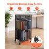 VEVOR Rolling File Cart 3-Tier Mobile Filing Cabinet with Wheels Drawers, for Home Office, Large Storage Capacity, Under Desk Hanging File Folder Organizer, with 45 lbs / 20.5 kg Max Load, Black