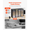 VEVOR Literature Organizer, 36 Compartments Office Mailbox with Detachable Shelves, Wooden Mailbox Sorter with Particle Board, Countertop Office Home Storage Organizer for File, Document, Paper, Black