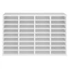 VEVOR Literature Organizer, 36 Compartments Office Mailbox with Detachable Shelves, Wooden Mailbox Sorter with Particle Board, Countertop Office Home Storage Organizer for File, Document, Paper, White