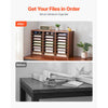 VEVOR Literature Organizer, 24 Compartments Office Mailbox with Removable Shelves, Wooden Mailbox Sorter Particle Board Office Home Classroom Storage, File Sorter for Documents, Papers, Dark Brown