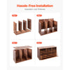 VEVOR Literature Organizer, 24 Compartments Office Mailbox with Removable Shelves, Wooden Mailbox Sorter Particle Board Office Home Classroom Storage, File Sorter for Documents, Papers, Dark Brown