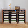 VEVOR Literature Organizer, 24 Compartments Office Mailbox with Removable Shelves, Wooden Mailbox Sorter Particle Board Office Home Classroom Storage, File Sorter for Documents, Papers, Dark Brown