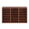 VEVOR Literature Organizer, 24 Compartments Office Mailbox with Removable Shelves, Wooden Mailbox Sorter Particle Board Office Home Classroom Storage, File Sorter for Documents, Papers, Dark Brown