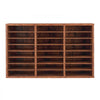 VEVOR Literature Organizer, 24 Compartments Office Mailbox with Removable Shelves, Wooden Mailbox Sorter Particle Board Office Home Classroom Storage, File Sorter for Documents, Papers, Dark Brown