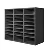 VEVOR Literature Organizer, 24 Compartments Office Mailbox with Adjustable Shelves, Wooden Mailbox Sorter Medium Density Fiberboard Office Home Classroom Storage for Files, Documents, Papers, Grey