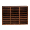 VEVOR Literature Organizer, 27 Compartments Office Mailbox with Removable Shelves, Wood Mailbox Sorter Particle Board Office Home Classroom Storage, File Sorter for File, Document, Paper, Dark Brown