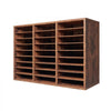 VEVOR Literature Organizer, 27 Compartments Office Mailbox with Removable Shelves, Wood Mailbox Sorter Particle Board Office Home Classroom Storage, File Sorter for File, Document, Paper, Dark Brown