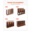 VEVOR Literature Organizer, 36 Compartments Office Mailbox with Removable Shelves, Wood Mailbox Sorter Particle Board Office Home Classroom Storage, File Sorter for File, Document, Paper, Dark Brown