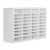 VEVOR Literature Organizer, 36 Compartments Office Mailbox with Adjustable Shelves, Wooden Mailbox Sorter Medium Density Fiberboard Office Home Classroom Storage for Files, Documents, Papers, White