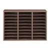 VEVOR Literature Organizer, 27 Compartments Office Mailbox with Removable Shelves, Wood Mailbox Sorter Particle Board Office Home Classroom Storage, File Sorter for File, Document, Paper, Black-Grey