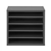 VEVOR Literature Organizer, 5 Compartments Office Mailbox with Adjustable Shelves, Wooden Mailbox Sorter Medium Density Fiberboard Office Home Classroom Storage for Files, Documents, Papers, Grey