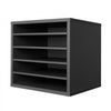 VEVOR Literature Organizer, 5 Compartments Office Mailbox with Adjustable Shelves, Wooden Mailbox Sorter Medium Density Fiberboard Office Home Classroom Storage for Files, Documents, Papers, Grey