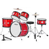 VEVOR Kids Drum Set, 5-Piece 16 in Junior Drum Sets, Beginner Drums Set with Adjustable Throne, Cymbal & Two Pairs of Drumsticks, Musical Learning Drums Instruments Kit, for Children Ages 6-13 (Red)