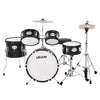 VEVOR Kids Drum Set, 5-Piece 14 in Junior Drum Sets, Beginner Drums Set with Adjustable Throne, Cymbal & Two Pairs of Drumsticks, Musical Learning Drums Instruments Kit, for Children Ages 6-13(Black)