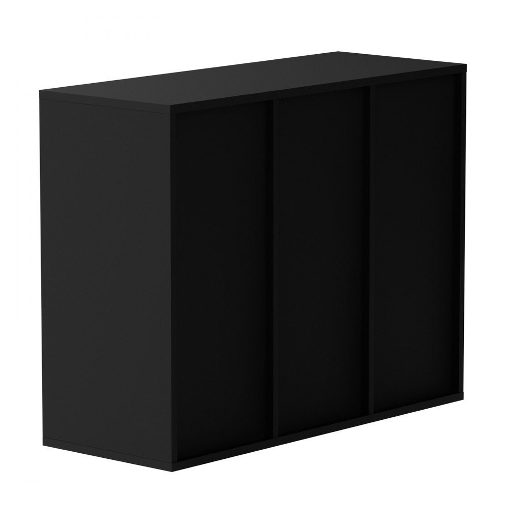 VEVOR 27 Compartments Wood Literature Organizer, Adjustable Shelves, Medium Density Fiberboard Mail Center, Office Home School Storage for Files, Documents, Papers, Magazines, Black+White