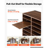 VEVOR Wood Literature Organizer 12 Compartments Office Mailboxes Brown, Countertop Literature Sorter for Files Documents Papers, with Adjustable Shelves, for Office, Home, Classroom Organization