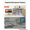 VEVOR Wood Literature Organizer 24 Compartments Office Mailboxes White, Countertop Literature Sorter for Files Documents Papers, with Adjustable Shelves, for Office, Home, Classroom Organization