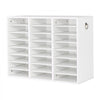 VEVOR Wood Literature Organizer 24 Compartments Office Mailboxes White, Countertop Literature Sorter for Files Documents Papers, with Adjustable Shelves, for Office, Home, Classroom Organization