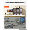 VEVOR Wood Literature Organizer 24 Compartments Office Mailboxes Brown, Countertop Literature Sorter for Files Documents Papers, with Adjustable Shelves, for Office, Home, Classroom Organization