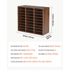 VEVOR Wood Literature Organizer 27 Compartments Office Mailboxes Brown, Countertop Literature Sorter for Files Documents Papers, with Adjustable Shelves, for Office, Home, Classroom Organization