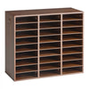 VEVOR Wood Literature Organizer 27 Compartments Office Mailboxes Brown, Countertop Literature Sorter for Files Documents Papers, with Adjustable Shelves, for Office, Home, Classroom Organization