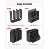 VEVOR Wood Literature Organizer 27 Compartments Office Mailboxes Black, Countertop Literature Sorter for Files Documents Papers, with Adjustable Shelves, for Office, Home, Classroom Organization