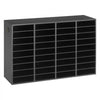 VEVOR Wood Literature Organizer 36 Compartments Office Mailboxes Black, Countertop Literature Sorter for Files Documents Papers, with Adjustable Shelves, for Office, Home, Classroom Organization