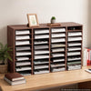VEVOR Wood Literature Organizer 36 Compartments Office Mailboxes Brown, Countertop Literature Sorter for Files Documents Papers, with Adjustable Shelves, for Office, Home, Classroom Organization